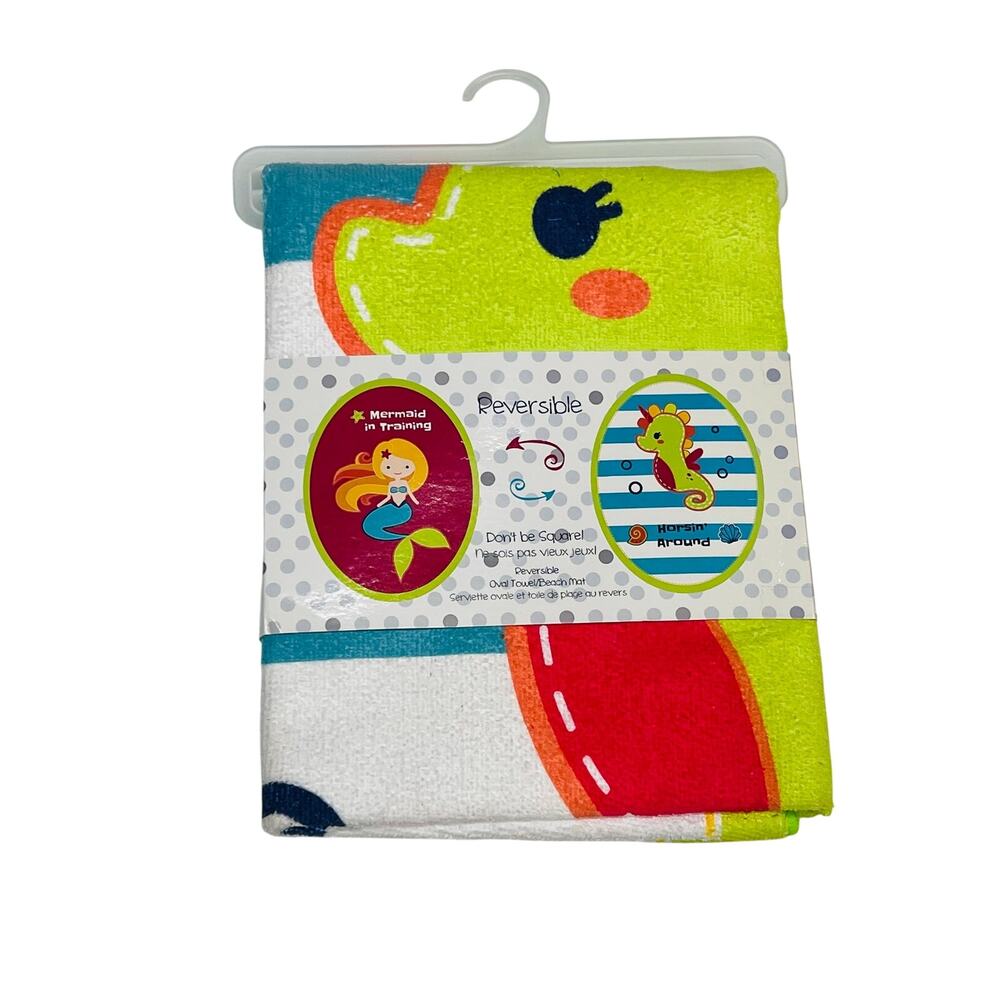 NWT Flap Jack Kids OS Oval Towel (Reversible)